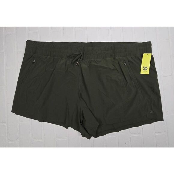 All In Motion Woven Olive Green Shorts 4X - Picture 1 of 3